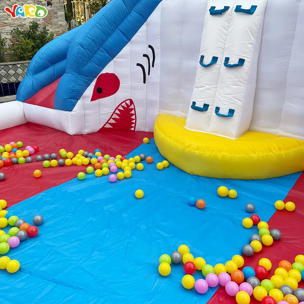 Summer Water Park Inflatable Water Slide Bouncy Castles Dual Slides Pool Bouncer