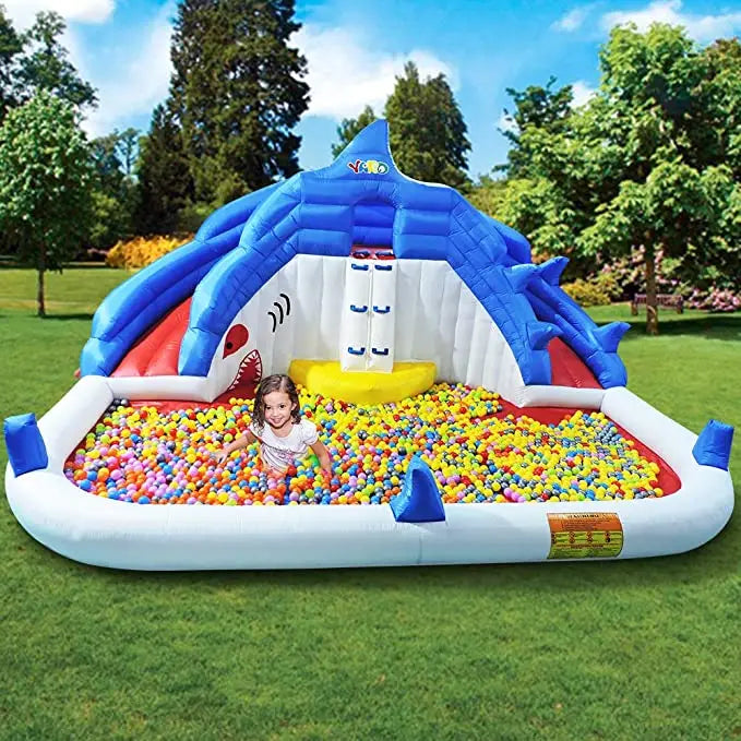 Summer Water Park Inflatable Water Slide Bouncy Castles Dual Slides Pool Bouncer