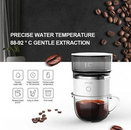 Flashbox Mini Hand-Pressed Coffee Maker with Coffee Grinder & Hand Drip Americano Brewer