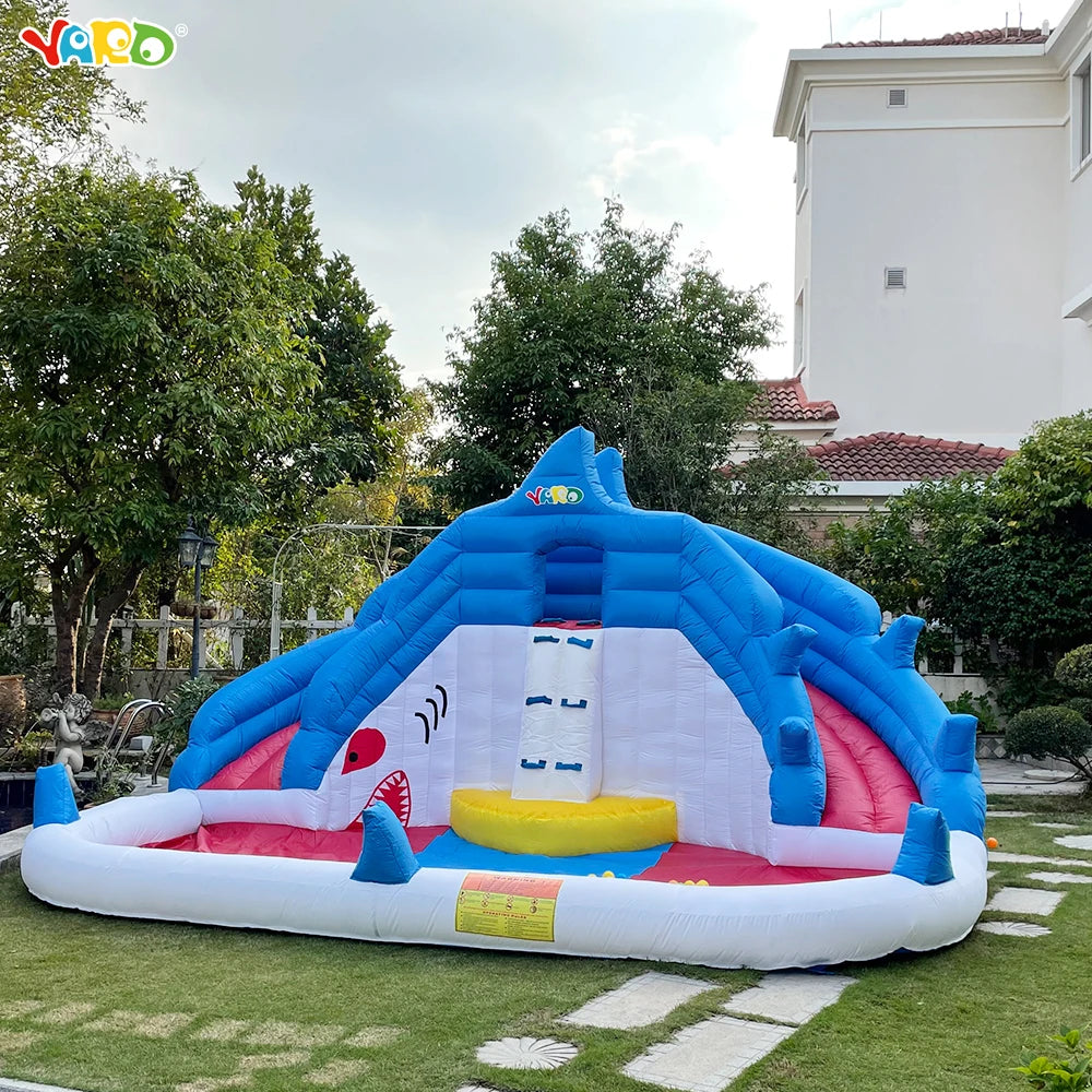 Summer Water Park Inflatable Water Slide Bouncy Castles Dual Slides Pool Bouncer