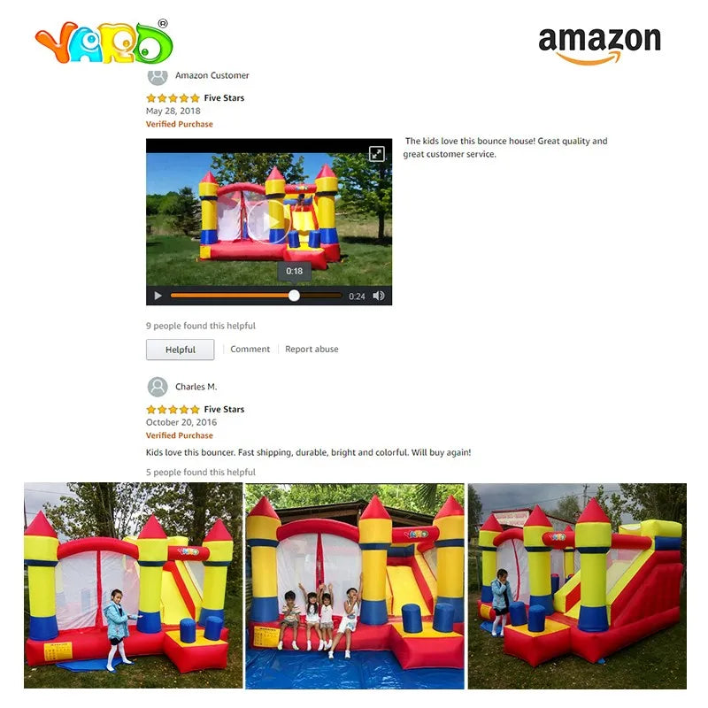Summer Water Park Inflatable Water Slide Bouncy Castles Dual Slides Pool Bouncer